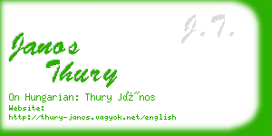 janos thury business card